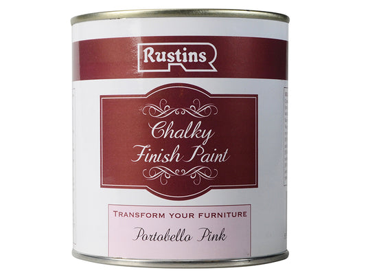 Rustins Chalky Finish Paint Portobello Pink 500ml RUSCPPP500