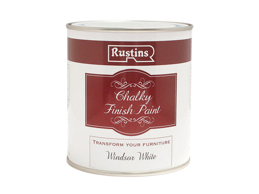 Rustins Chalky Finish Paint Windsor White 250ml RUSCPW250