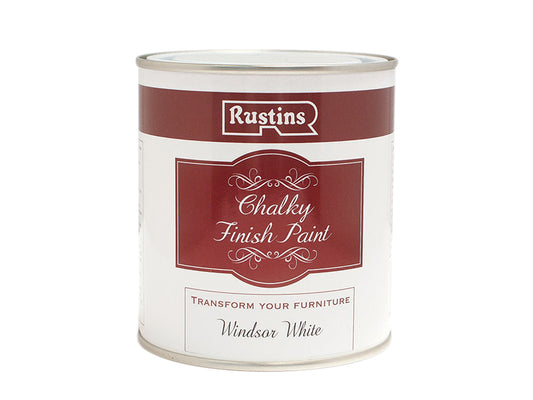 Rustins Chalky Finish Paint Windsor White 500ml RUSCPW500