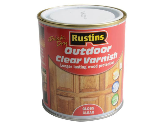 Rustins Exterior Varnish Clear Gloss 500ml RUSEVG500