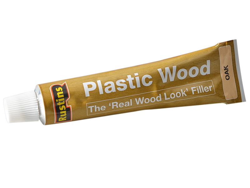 Rustins Plastic Wood Tube Oak 20g RUSPWTUBEO