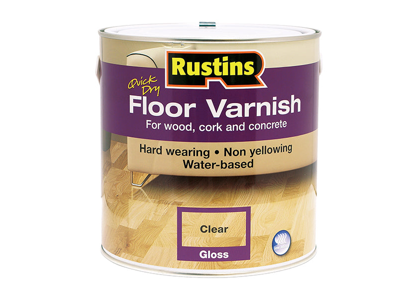 Rustins Quick Dry Floor Varnish Gloss 2.5 litre RUSQDFVG25L