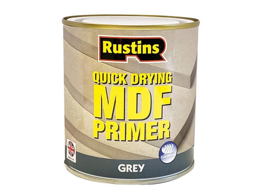 Rustins Quick Drying MDF Primer Grey 500ml RUSQDMDFP500