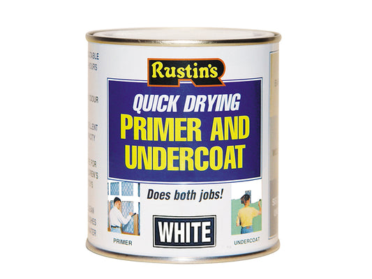 Rustins Quick Dry Primer & Undercoat White 1 litre RUSQDWPUC1L