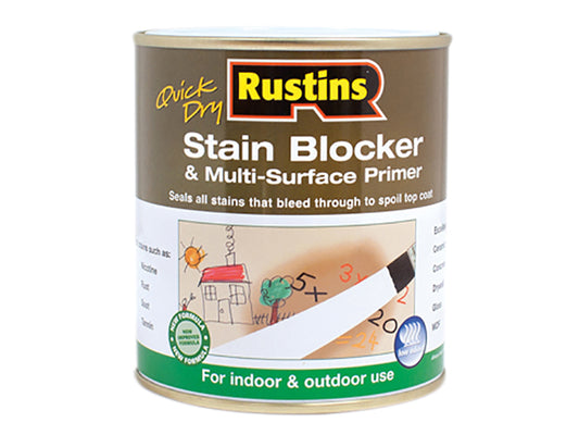 Rustins Quick Dry Stain Block & Multi Surface Primer 1 litre RUSQDSBP1L
