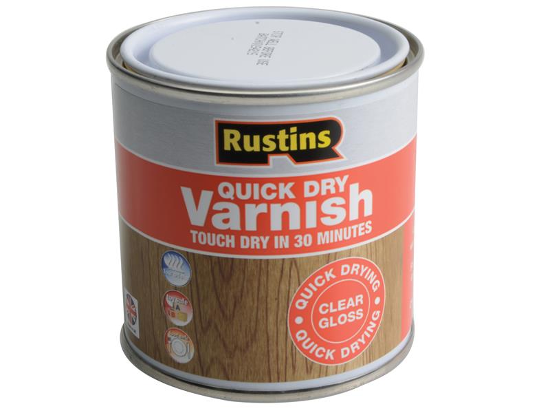 Rustins Quick Dry Varnish Gloss Clear 250ml RUSQDVGC250