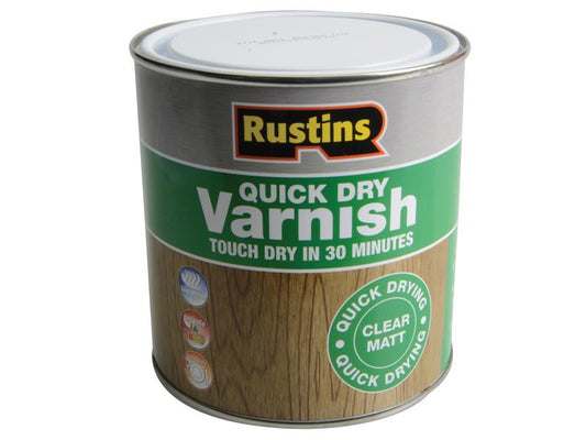 Rustins Quick Dry Varnish Matt Clear 500ml RUSQDVMC500