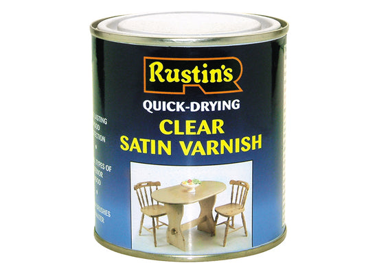 Rustins Quick Dry Varnish Satin Clear 1 litre RUSQDVSC1L