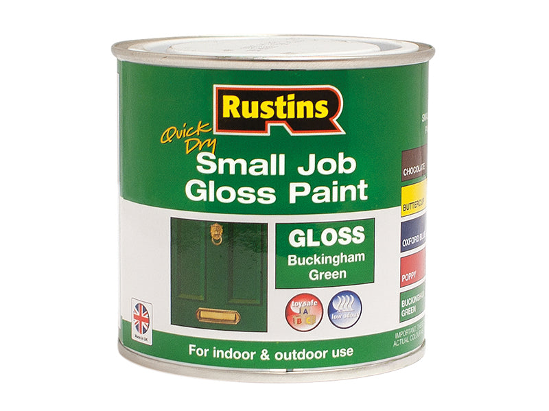 Rustins Quick Dry Small Job Gloss Paint Buckingham Green 250ml RUSSJPBGQD