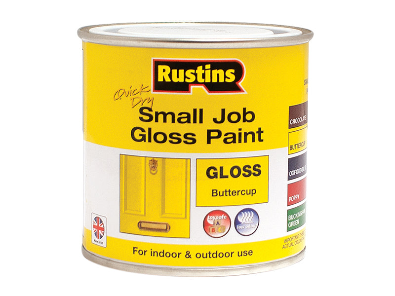 Rustins Quick Dry Small Job Gloss Paint Buttercup 250ml RUSSJPBUTQD