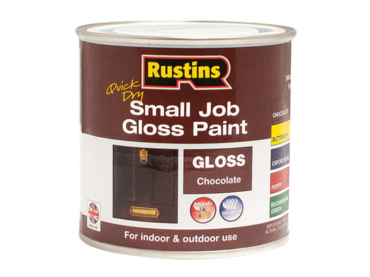 Rustins Quick Dry Small Job Gloss Paint Chocolate 250ml RUSSJPCHOCQD