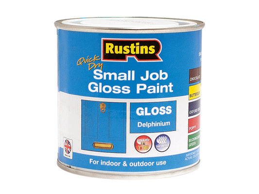Rustins Quick Dry Small Job Gloss Paint Delphinium 250ml RUSSJPDELQD