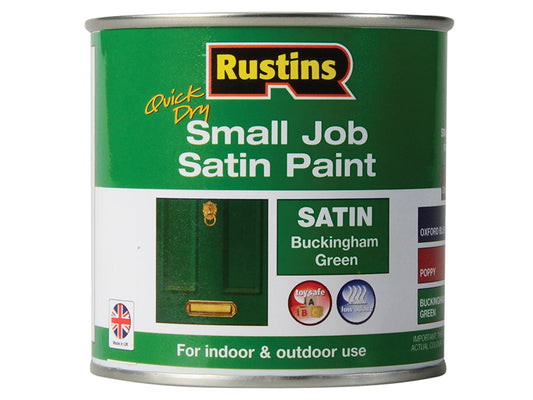 Rustins Quick Dry Small Job Satin Paint Buckingham Green 250ml RUSSJPSBGQD