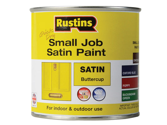 Rustins Quick Dry Small Job Satin Paint Buttercup 250ml RUSSJPSBUTQD