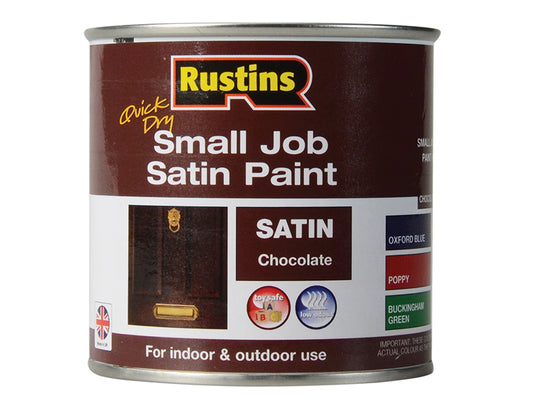 Rustins Quick Dry Small Job Satin Paint Chocolate 250ml RUSSJPSCHOQD