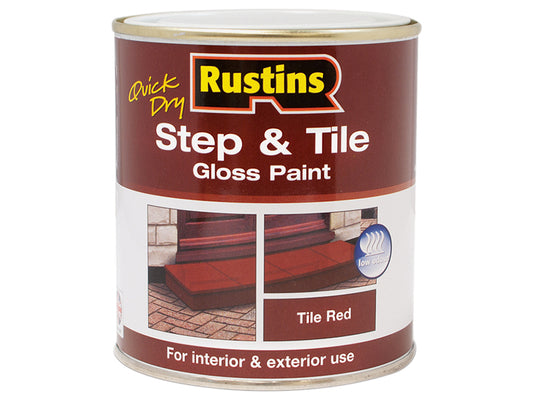 Rustins Quick Dry Step & Tile Paint Gloss Red 250ml RUSSTP250Q
