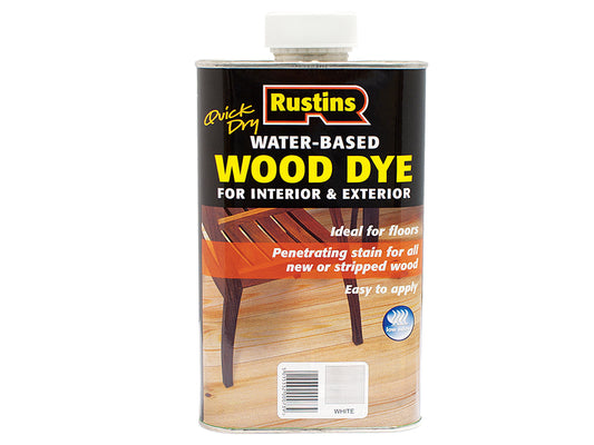 Rustins Quick Dry White Wood Dye 1 litre RUSWDWH1L