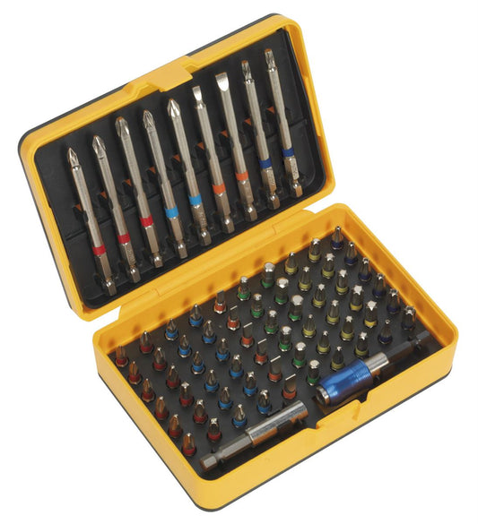 Sealey Power Tool Bit Set 71pc Colour-Coded S2 S01038
