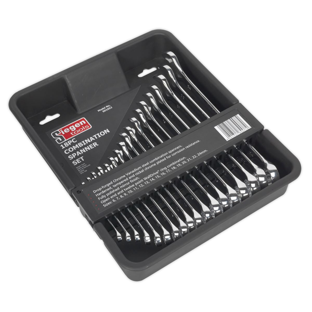 Sealey Combination Spanner Set 18pc S01052
