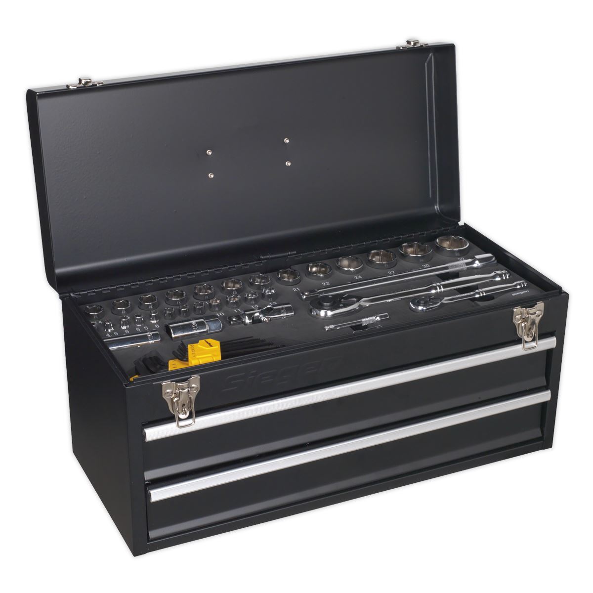 Sealey Portable Tool Chest 2 Drawer with 90pc Tool Kit S01055
