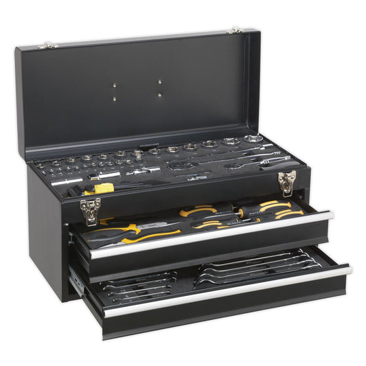 Sealey Portable Tool Chest 2 Drawer with 90pc Tool Kit S01055