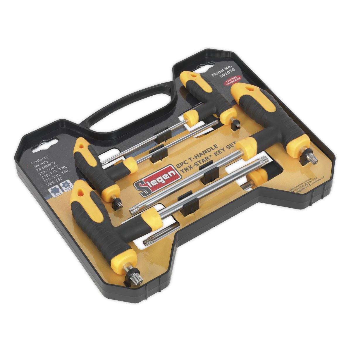 Sealey T-Handle TRX-Star* Key Set 8pc S01070