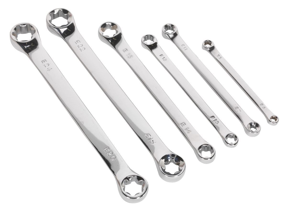 Sealey TRX-Star* Double End Spanner Set 6pc S01107