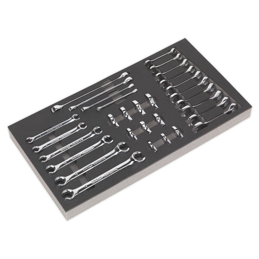 Sealey Tool Tray with Specialised Spanner Set 30pc - Metric S01125