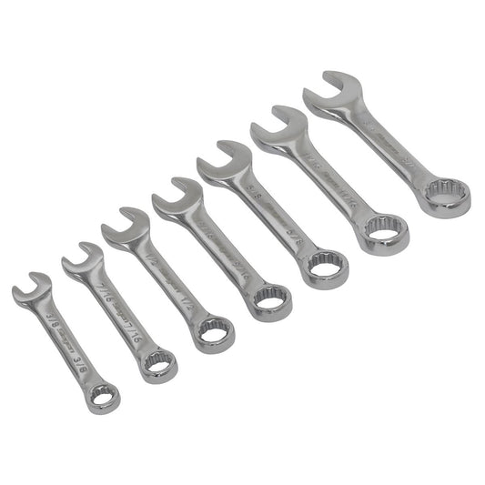 Sealey Combination Spanner Set 7pc Stubby Imperial S01190