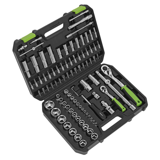 Sealey Metric Socket Set 94pc 1/4" & 1/2"D Deep Standard And Bits S01210