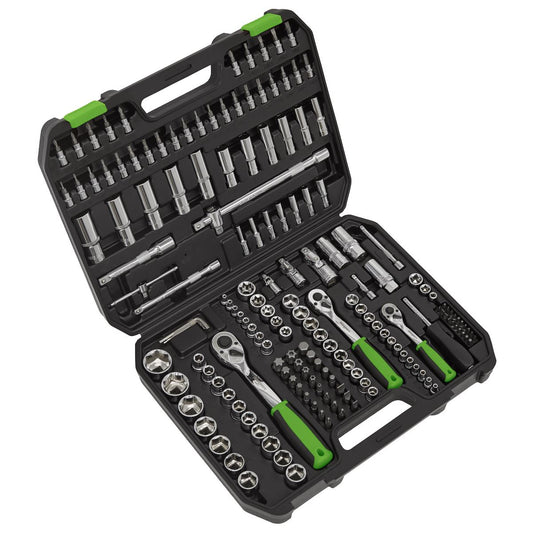 Sealey Metric Socket And Bit Set 171pc 1/4" 3/8" 1/2"D Chrome Single Hex S01211