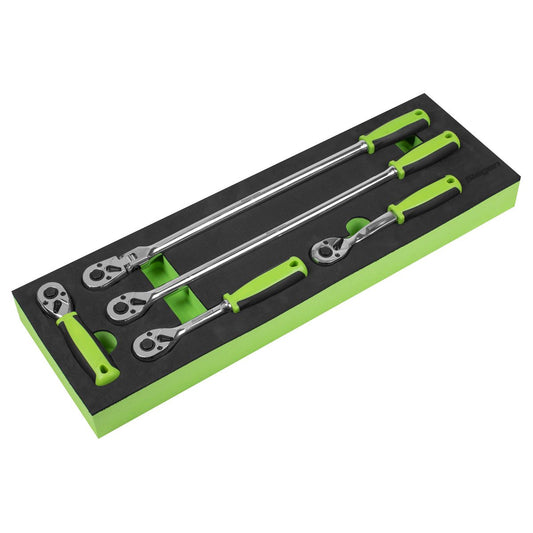 Sealey Ratchet Wrench Set 5pc 3/8"D Flip Reverse 72 Teeth Polished S01230