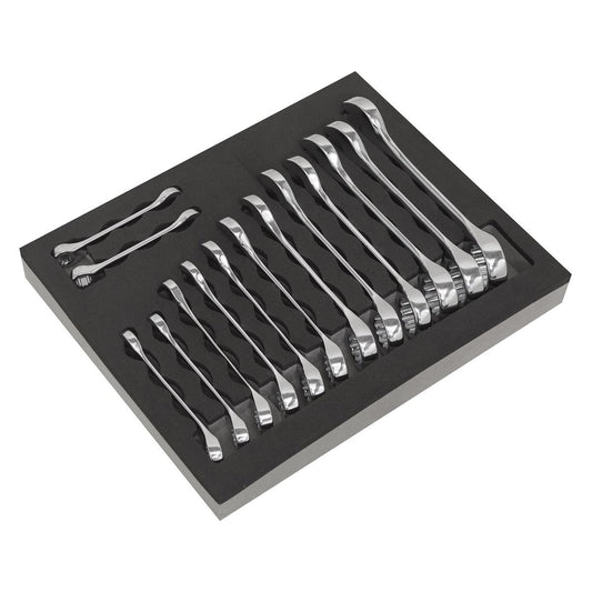 Sealey Combination Spanner Set 14pc Stubby S01232