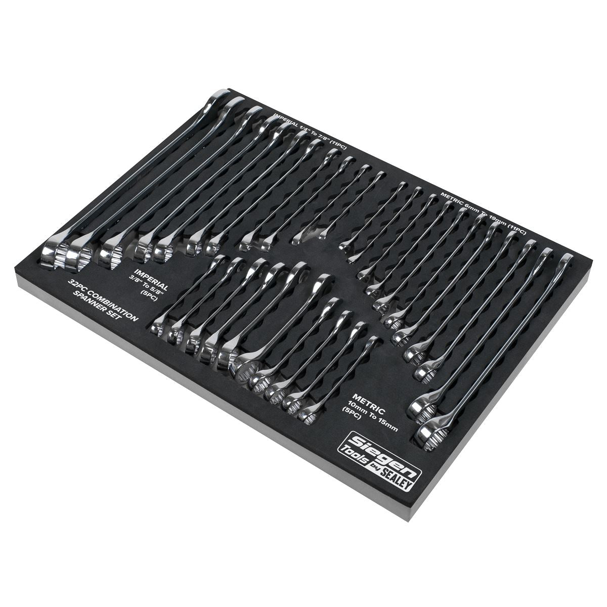 Sealey Combination Spanner Set 32pc - Metric/Imperial S01239