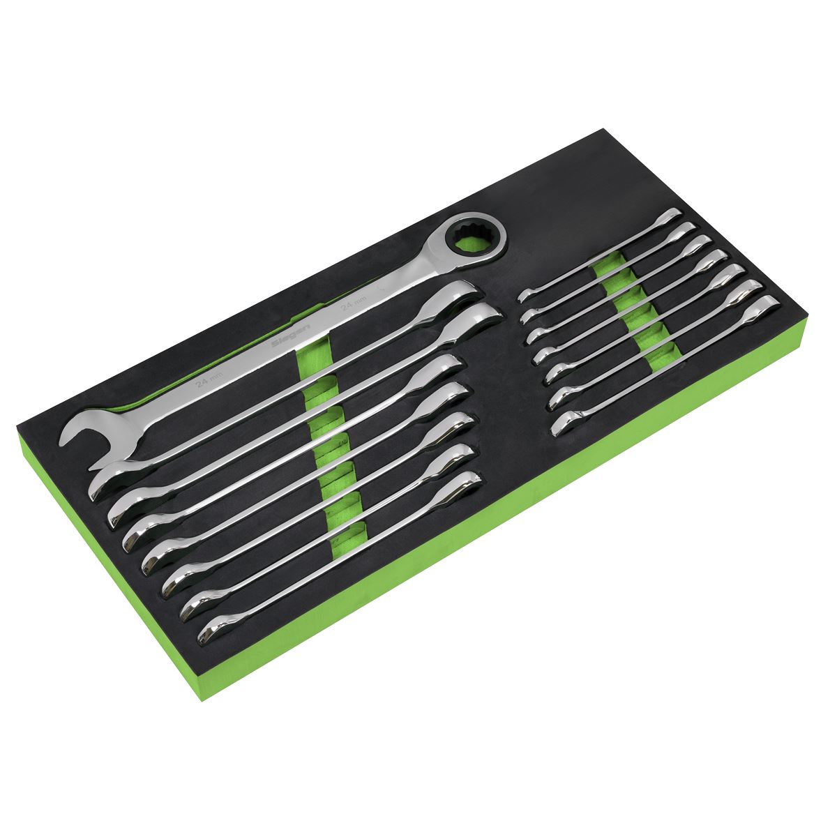 Sealey Combination Ratchet Spanner Set 15pc Metric S01247