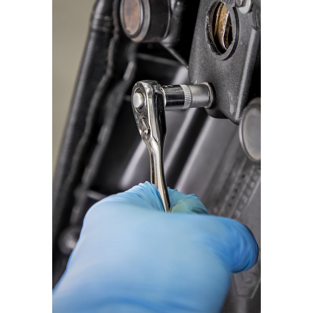 Sealey Micro Ratchet Wrench & Bit Driver Set 2pc 1/4" Hex  & 1/4" Square S01250
