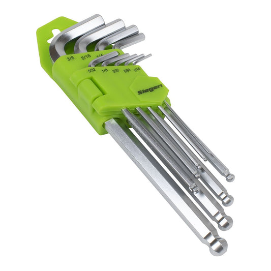 Sealey Hex Key Set Long Ball-End 9pc - Imperial S01261