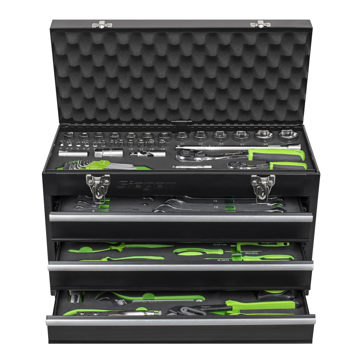 Sealey Portable Tool Chest 3 Drawer with 98pc Tool Kit 510 x 225 x 320mm S01266