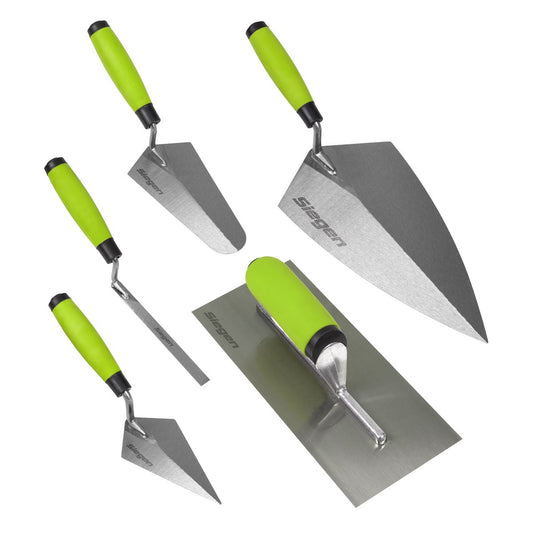 Sealey Siegen Builders Trowel Set with Soft Grip Handle 5pc Carbon Steel S01300