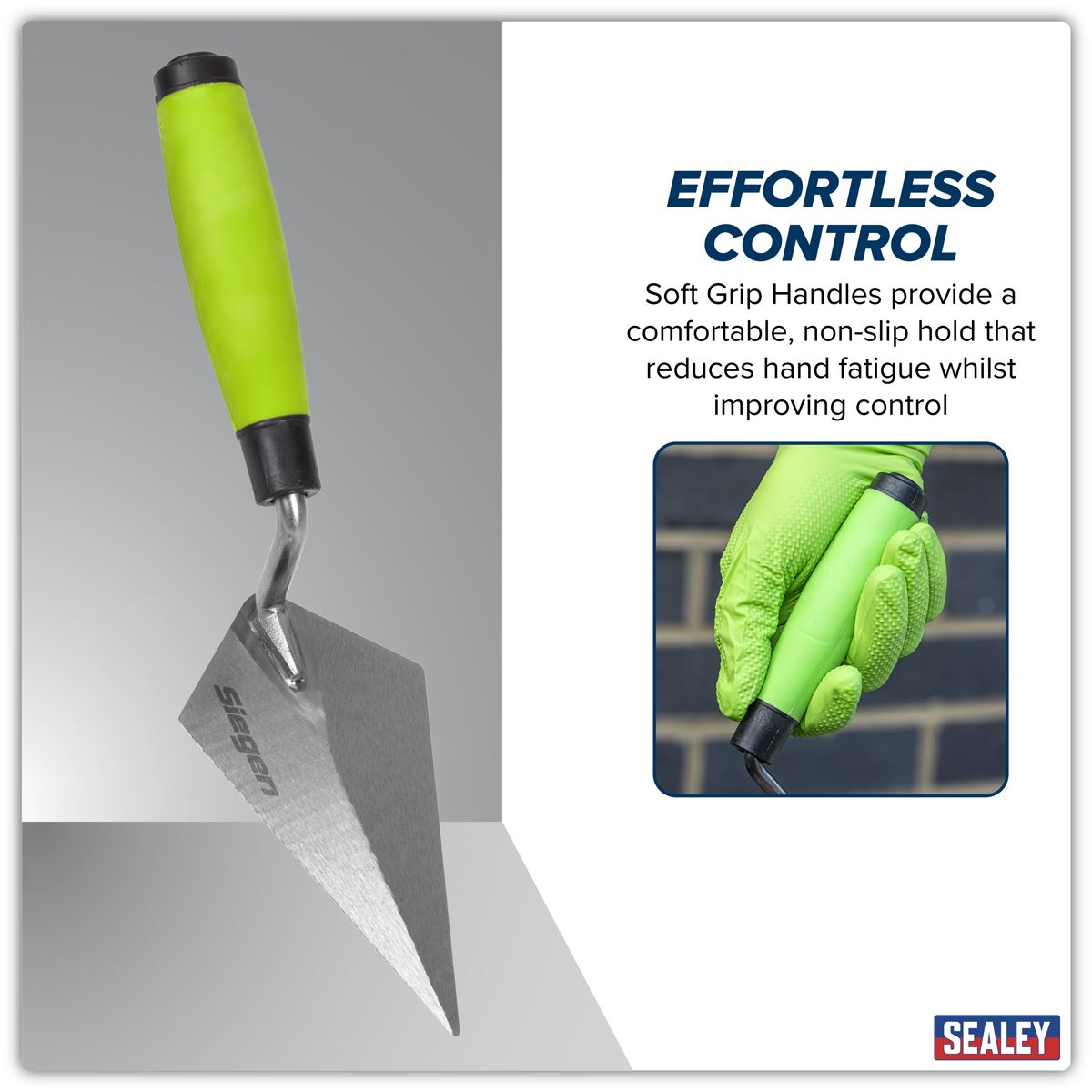 Sealey Siegen Pointing Trowel with Soft Grip Handle 150mm Carbon Steel S01301