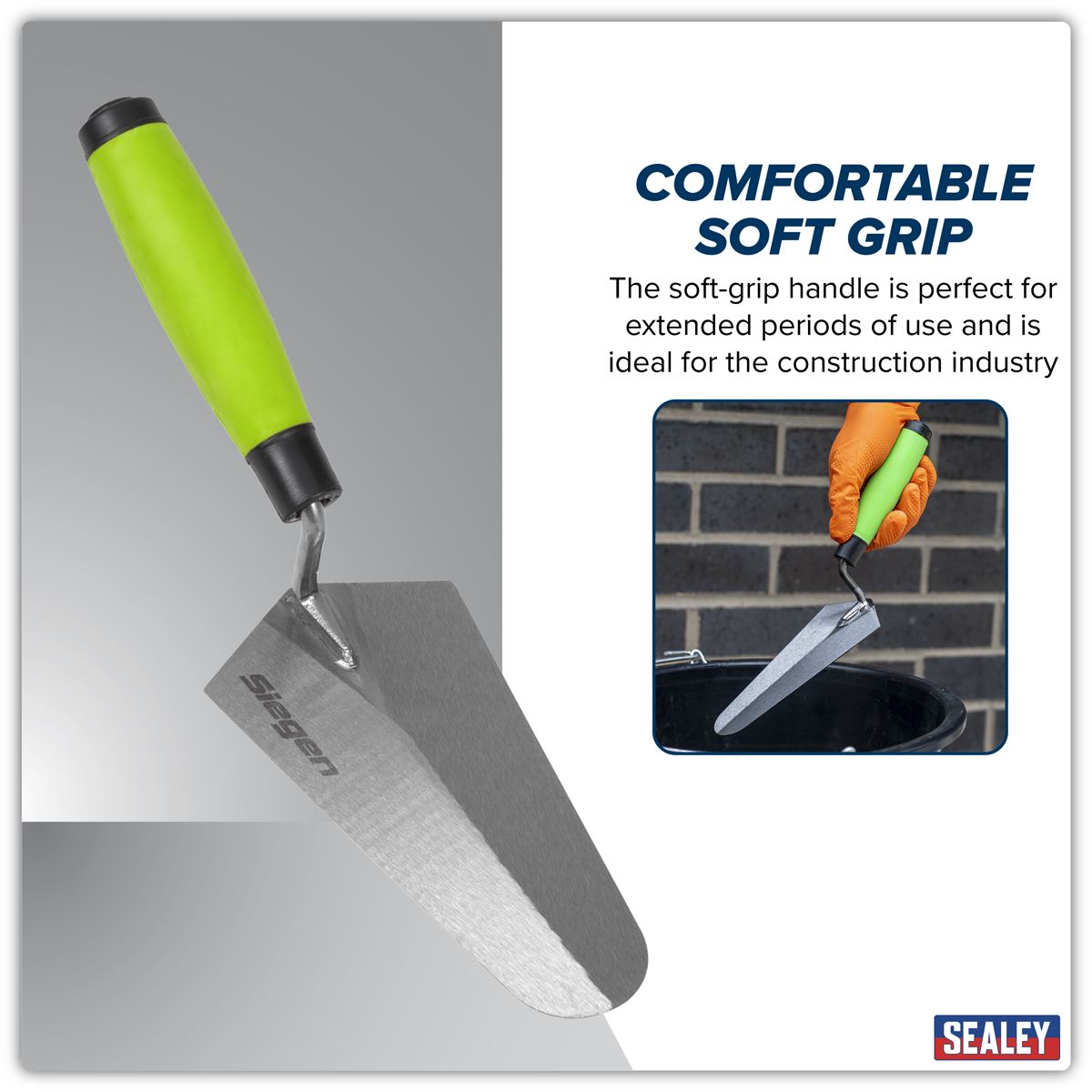 Sealey Siegen Gauging Trowel Soft Grip Handle 175mm Plastering Cementing S01303