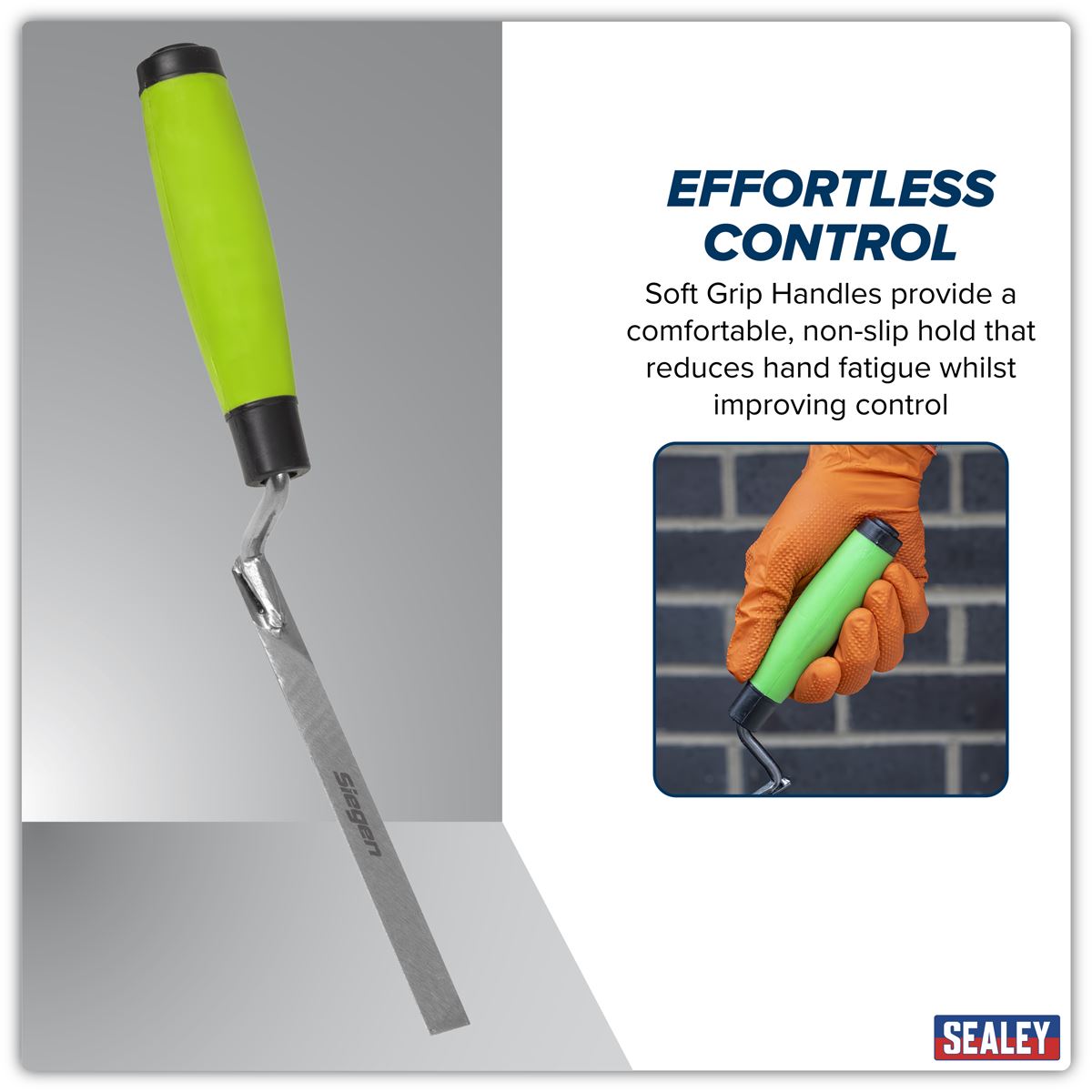 Sealey Siegen Brick Jointer with Soft Grip Handle 13mm Rust Resistant S01305
