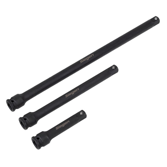 Sealey Siegen Impact Extension Bar Set 3/8"Sq Drive 3pc S01321