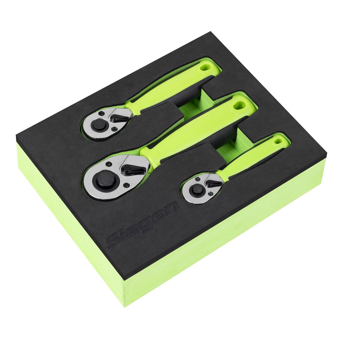 Sealey Stubby Ratchet Wrench Set 3pc S01330