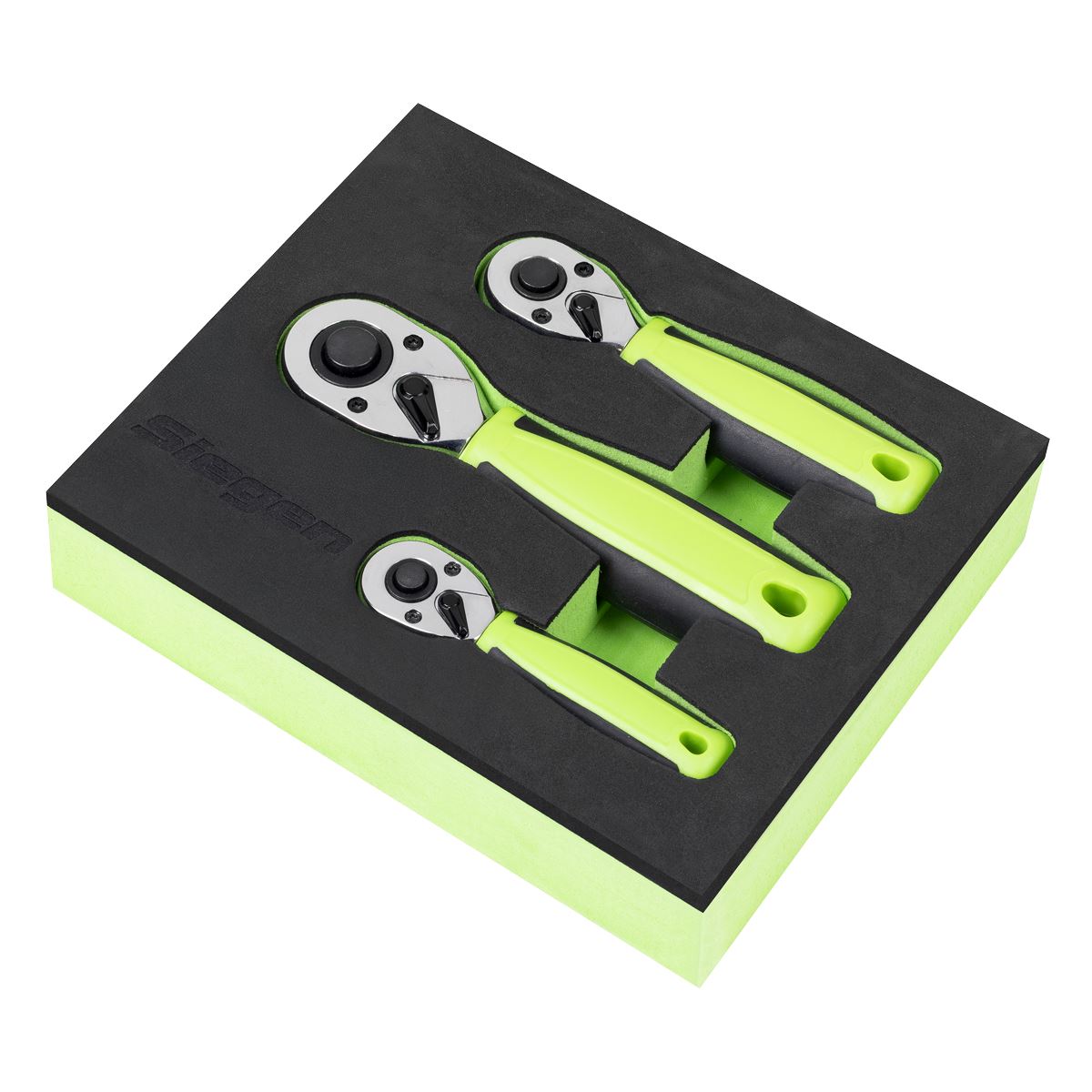 Sealey Stubby Ratchet Wrench Set 3pc S01330