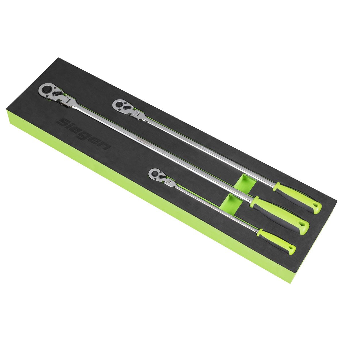 Sealey Extra-Long Flexi-Head Ratchet Wrench Set 3pc S01333