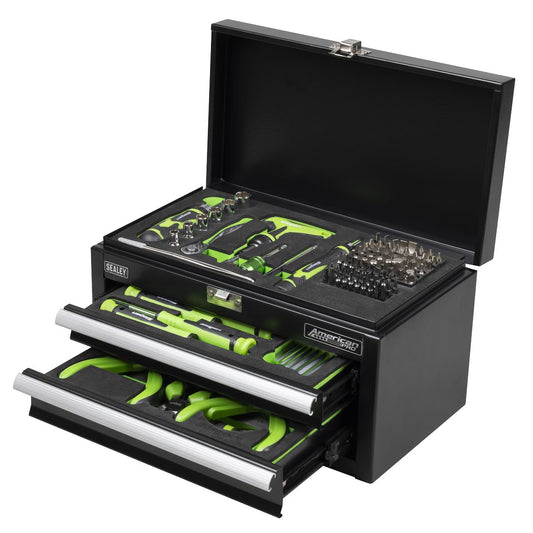 Sealey Siegen 2 Drawer Mini Toolbox & 111pc Tool Kit 280 x 150 x 150mm S01335