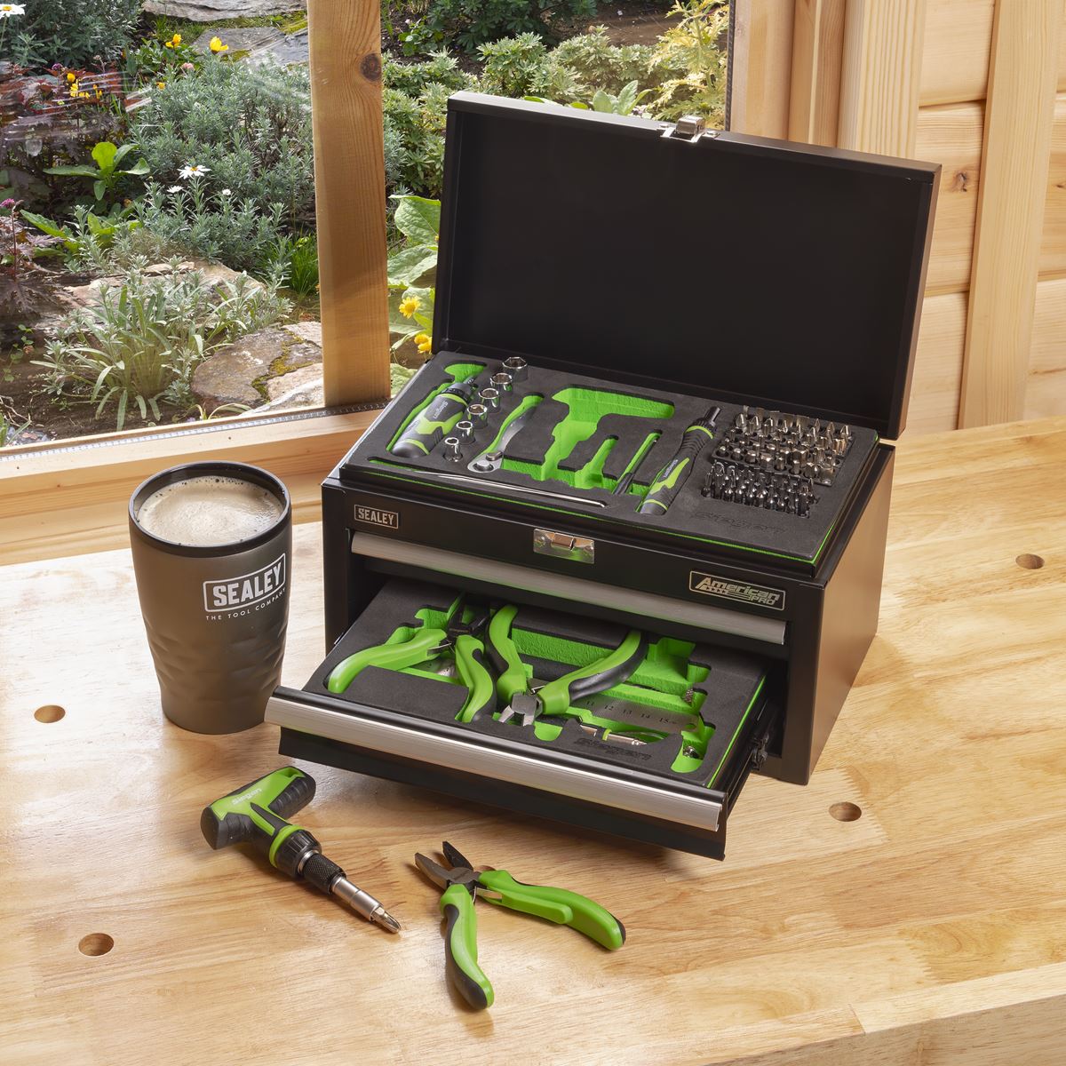Sealey Siegen 2 Drawer Mini Toolbox & 111pc Tool Kit 280 x 150 x 150mm S01335