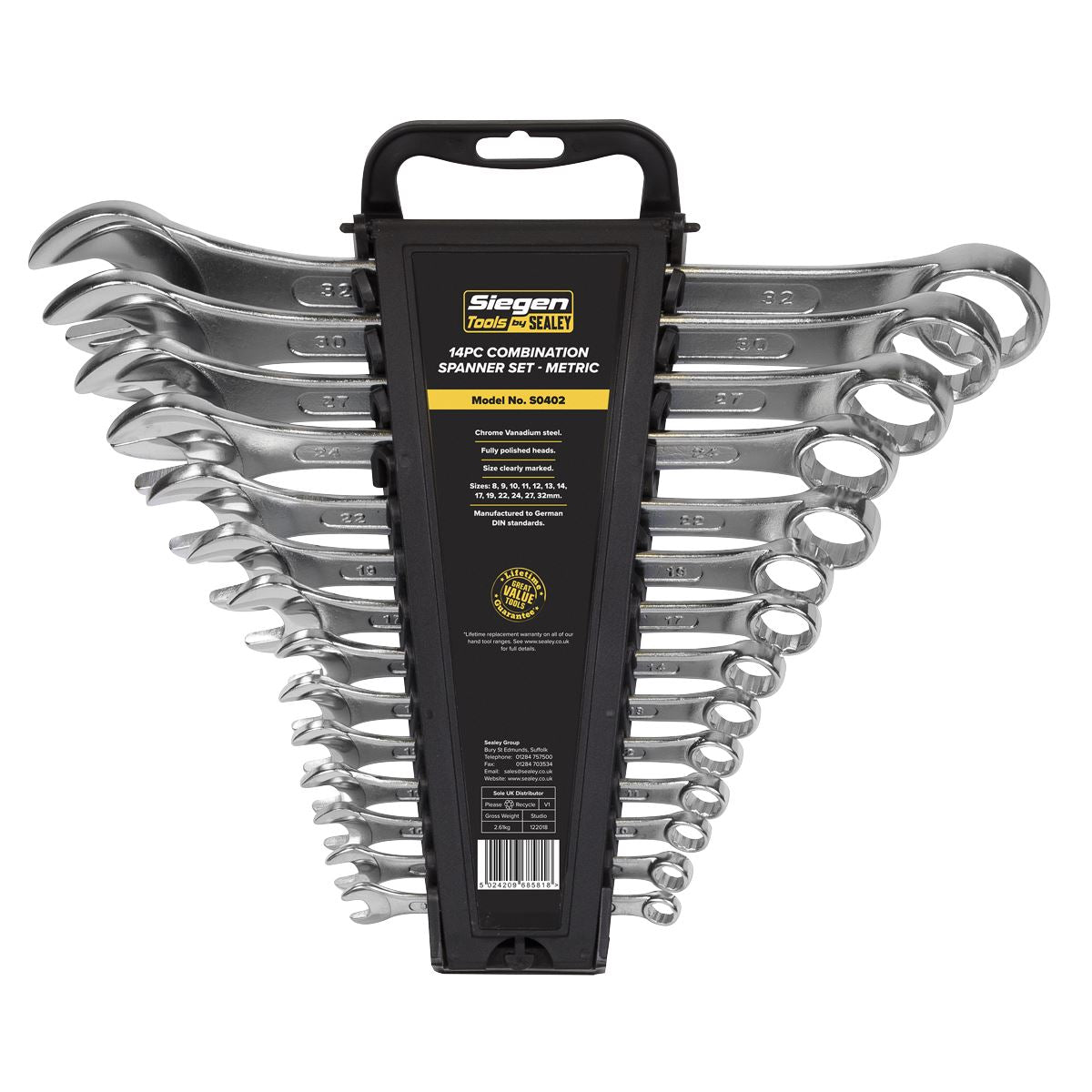 Sealey Combination Spanner Set 14pc Metric S0402