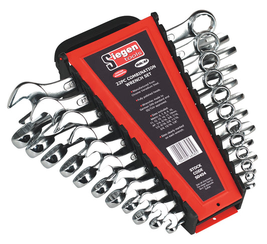 Sealey Combination Spanner Set 22pc Metric/Imperial S0404
